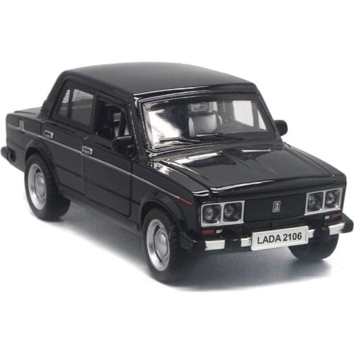 2021 1/32 LADA Alloy Classic Model Cars Toy Diecasts Metal Casting Pull Back Music Light Car Toys For Children Vehicle Russian