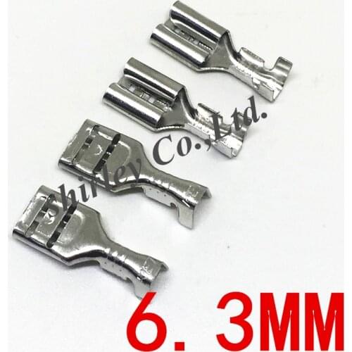 50sets 6.3 mm with transparent sheath inserted spring 6.3mm Female connector terminal Faston with insulator for wire