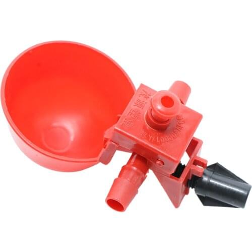 50 Sets Red Quail Waterer Animal Feeders Automatic Bird Coop Feed Poultry Quail Chicken Fowl Drinker Water Drinking Cups