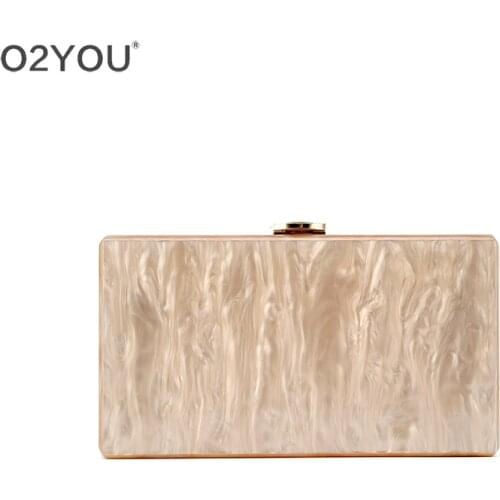 Pearl Nude Color Acrylic Clutch Box Bag Black Fabric Inside Women Bridal Shoulder Messenger Travel Beach Acrylic Clutch Purse