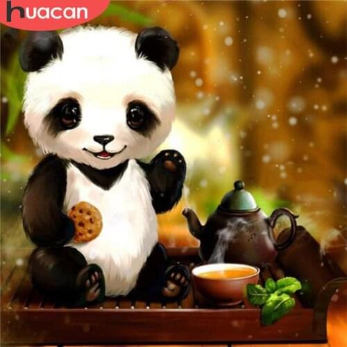 HUACAN 5d Diamond Painting Panda DIY Mosaic Cup Handicraft Full Square/Round Diamond Embroidery Animal Wall Art