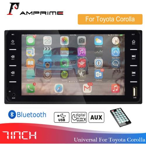 AMPrime Car Radio 2din Audio 7" Touch Screen Car Multimedia Bluetooth Auto MirrorLink Android/IOS FM/AUX Autoradio MP5 Player