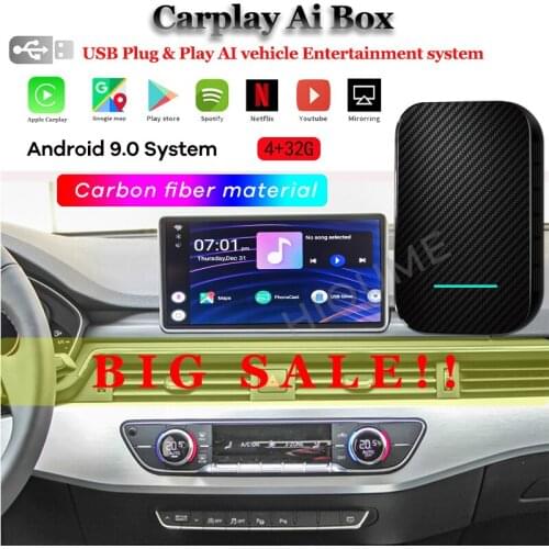 Carplay Ai Box Car Multimedia Player New Version 4+32G Android system for VW Golf Polo Tiguan Touareg Passat B8 CC SEAT Skoda