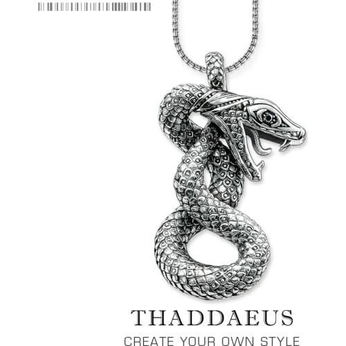 Snake Link Necklace,2017 Brand Chain Fashion Jewelry 925 Sterling Silver Europe Style Rebel Cross Bijoux Gift For Men & Women