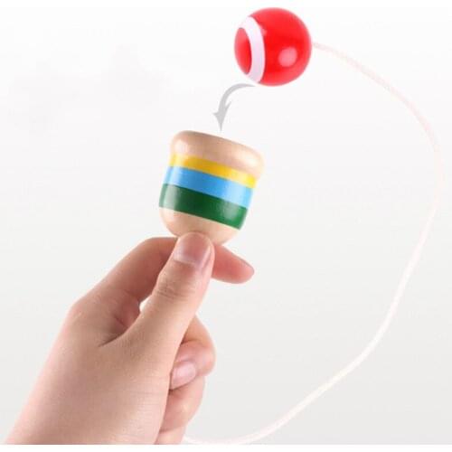Wood Catch Ball Cup and Ball Game Cup Catch Ball Toys Mini Wooden Catch Ball Hand Eye Coordination Skill Educational Toys Gifts