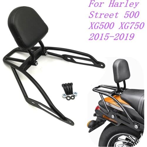 For Harley Street 500 XG500 750 XG750 2015-2019 Motorcycle Luggage Support Bracket Holder W/ Detachable Backrest Rack Sissy Bar