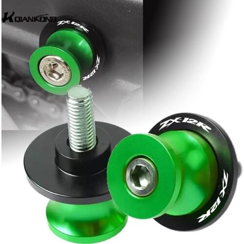 For Kawasaki ZX12R 1999-2005 Motorcycle CNC 8mm 10mm Swingarm Spools Slider Swingarm Stand Accessories 2004 2003 2002 2001 2000