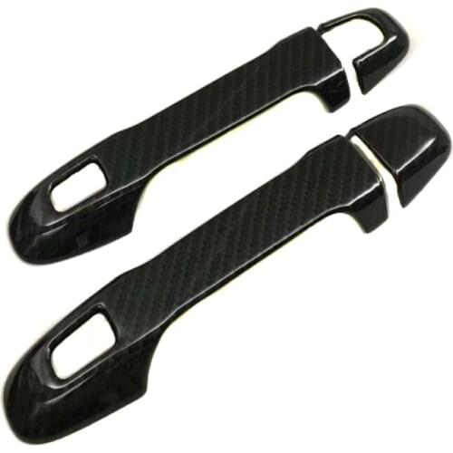 For Toyota C-HR CHR 2016 2017 2018 Carbon Chomed Front Door Handle Catch Handshandle Doorknob Panel Cover Trim Car Accessories