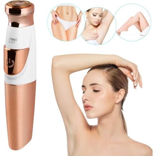 Kemei Electric Eyebrow Trimmer Makeup Painless Eye Brow Epilator Mini Shaver Razors Portable Facial Hair Remover Women Depilator