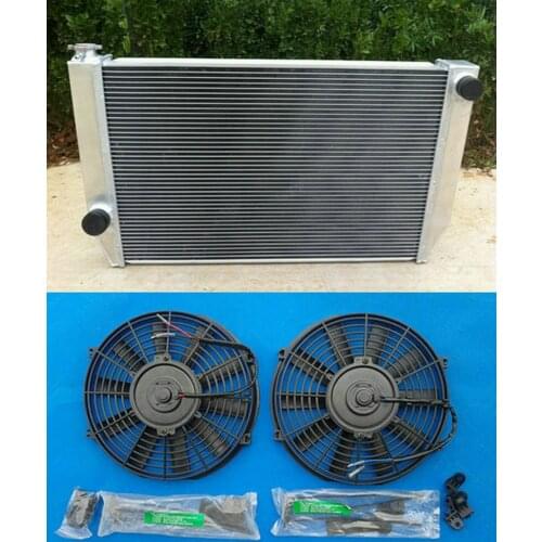 Hot Selling 56MM Aluminum Alloy Radiator+2*Fan For Ford Falcon V8 6cyl XC XD XE XF Manual MT