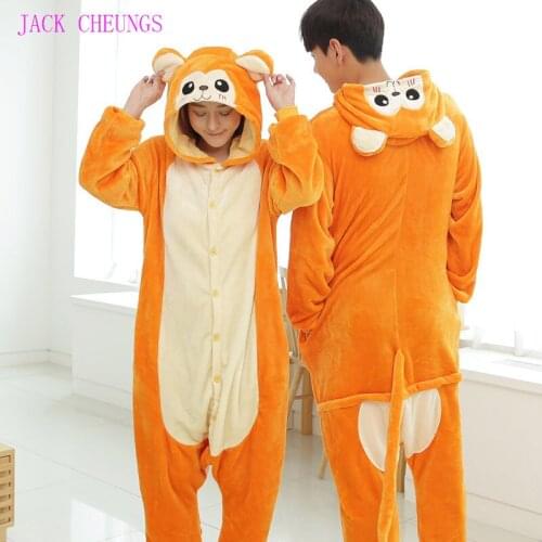 Kigurumi Monkey Onesies Pajamas For Adults Cute Animal Cosplay Pyjamas Unisex Cartoon Anime Cosplay Costume