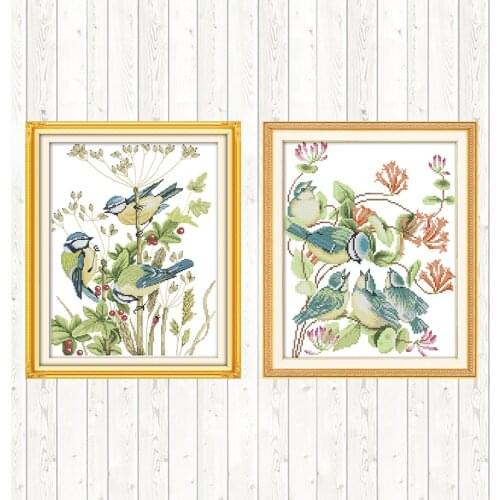 Feed DIY Needlework Crafts Patterns Kits 14CT 11CT Counted and Stamped Embroidery Needlework Sets Home Decor Cross Stitch Kits