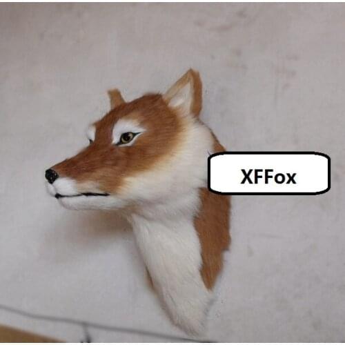 Big new simulation fox head model polyethylene&furs real life fox head wall pandent doll gift 20x40x48cm xf2383