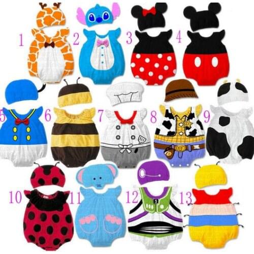 Lovely Newborn costume photography props Cartoon Animal model Clothing Childrens Connected garments