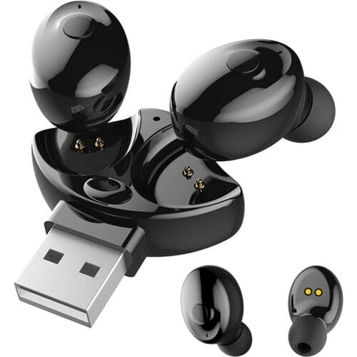 Mini Bluetooth 5.0 Earphone Single Sport Wireless Stereo Headset Portable Invisible In-Ear Business Earbud USB Magnetic Charger