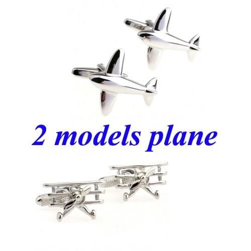Fashion Siver Plane Cufflink Cuff Link 1 Pair Free Shipping Big Promotion