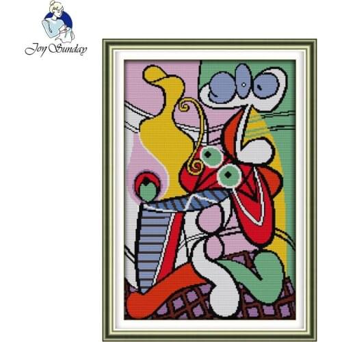 Joy sunday Still Life style Picassos still life stamped fabric cross stitch easy patterns kit for hobbycraft