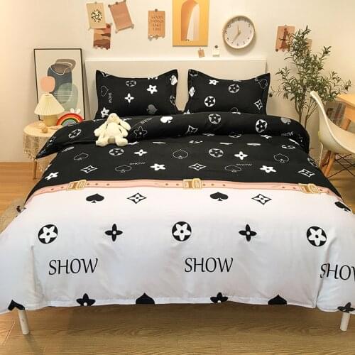 Fashion Simple Style Home Bedding Sets Duvet Cover Flat Sheet Bed Sheets Winter Full King Queen Bed Set with Different Color