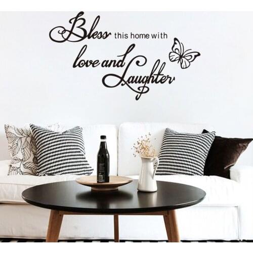 Art Word Wall Stickers Family Removable PVC Wall Stickers Living Room Bedroom Dining Room Background Wall Decoration