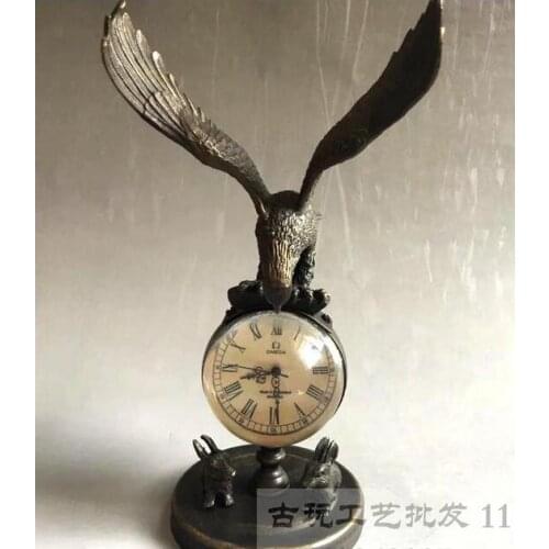 New Antique bronze copper eagle table \ crafts ornaments