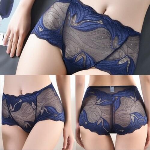 New Womens High-end Seamless Panties Women Panties Lace Panties Sexy Lace Underwear Mesh Floral Underwear