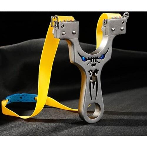 Hunting Slingshot Stainless Steel Catapult Flat Rubber Band Outdoor Shooting Game High Quality Slingshot with Free Shipping