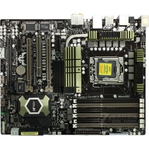 ASUS SaberTooth X58 original motherboard LGA 1366 DDR3 for Core i7 Extreme/Core i7 24GB X58 Desktop motherboard Free shipping