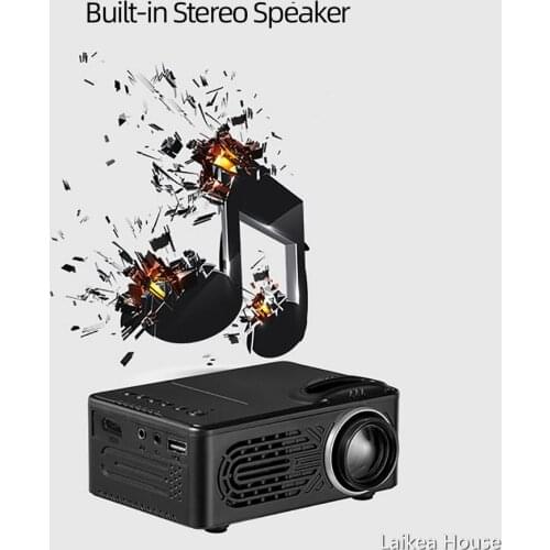 1080P Mini Portable Projector Compatible With AV/USB/HDM/Headphone Multiple Device Interfaces 400-600 Lumens Cinema Projector