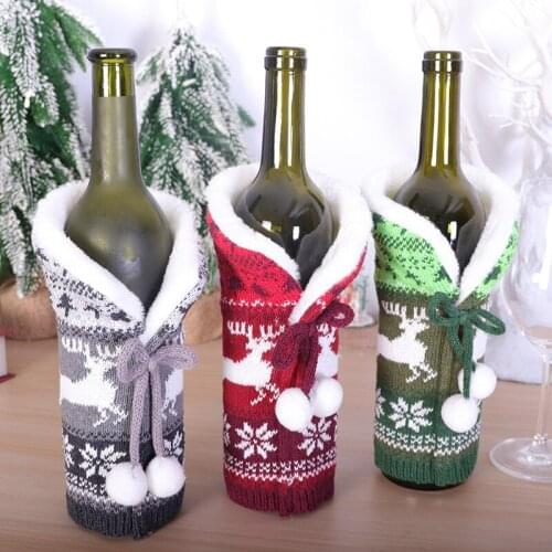 Christmas Wine Bottle Cover Merry Christmas Decor For Home 2022 Christmas Table Decor Navidad Natal Noel Xmas Home Decoretion