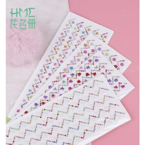 Phone PC Acrylic Rhinestone Self Adhesive Handmade Photo frame Decal Styling Accessories Art Diamond Scrapbooking Stickers