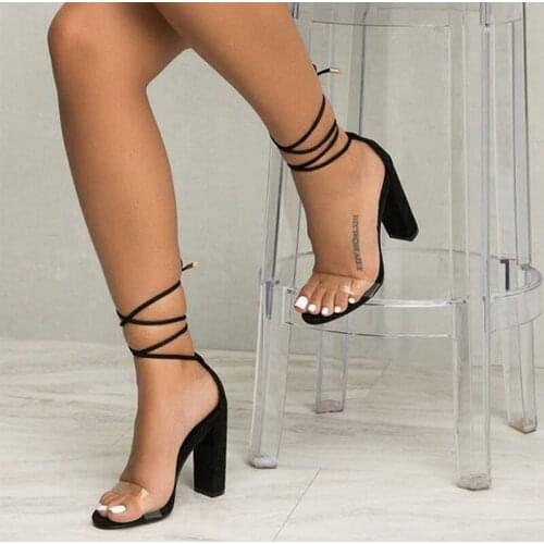 Sandals for Grils Summer Shoes T-Stage High Heels Sexy Solid Sandals Wedding Shoes Transparent Sandals Gladiator Sexy Pumps