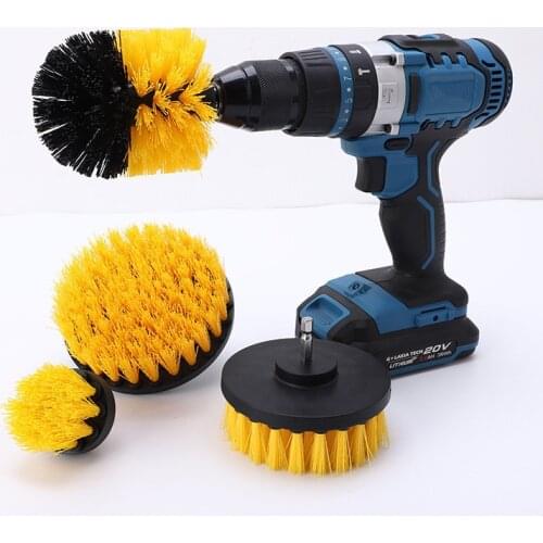 Drill Brush All Purpose Cleaner Scrubbing Brushes for Bathroom Surface Grout Tile Tub Shower Kitchen Auto Care Cleaning Tools