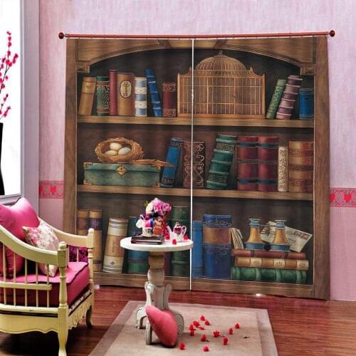 Bookshelf Curtains Personalized Custom Home Interior Bedroom Living Room Blackout Curtain Customizable any size