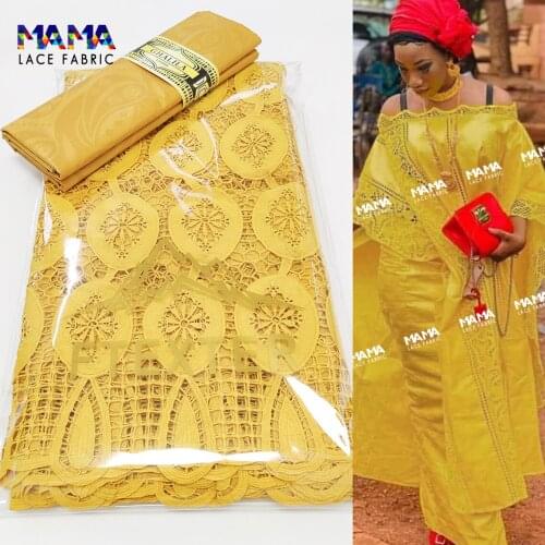 Special Price !!! 2.5+ 2.5 Yards African Lace Fabric 2021 High 100% Cotton Dry Lace In Switzerland With Senegal Bazin Riche Sew