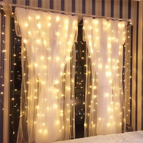 Led Curtain Lights LED Garland Curtain Waterfall Lights Led String Lights Christmas Decor for Home Christmas Lights Fairy Lights