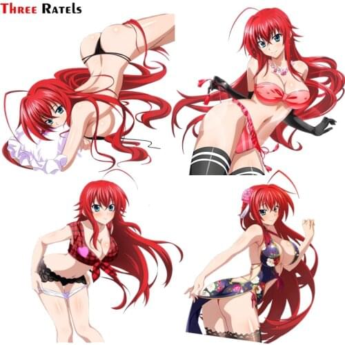 Three Ratels FC177 Colorful Car Sticker Sexy Uniform Girl High School DxD Anime Car Styling Rias Gremory Render Waterproof Decal