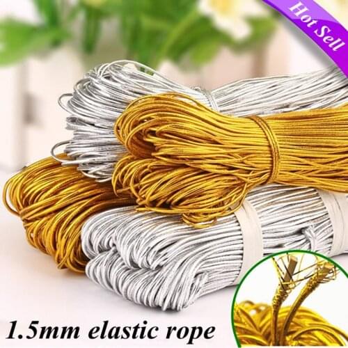 1.5mm High-Elastic Round Elastic Band Rubber Band Round Elastic Rope Elastic Line DIY Sewing Accessories 5M