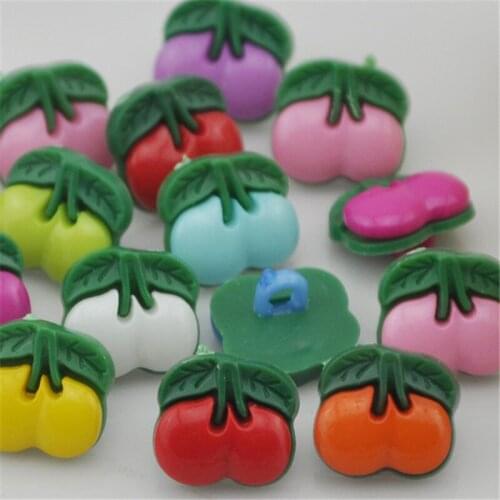100pcs U pick Mix Cherry Plastic Buttons Sewing Button DIY Crafts PH28