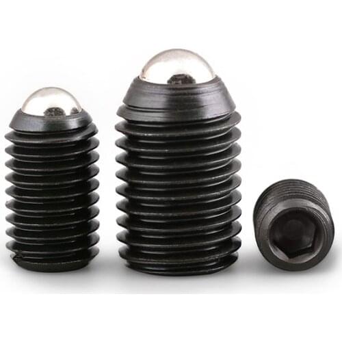 2-15pcs Hex Hexagon Socket Ball Point Set Screw Carbon Steel M2/M3/M4/M5/M8/M10/M12 Spring Ball Plunger Set Screw