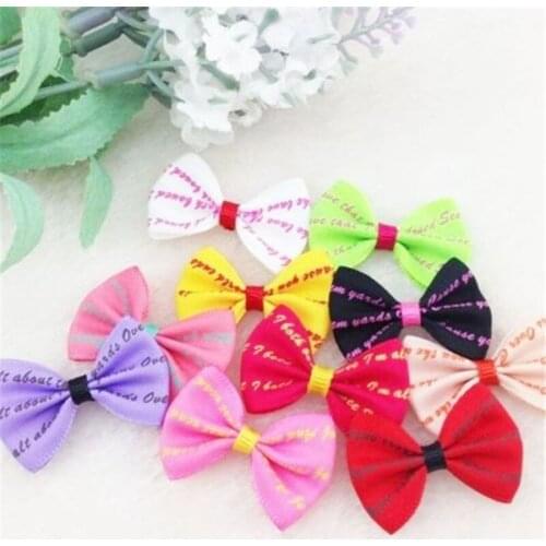 40 pcs Letter Ribbon Bows Flowers Wedding Appliques Accessories Craft B172