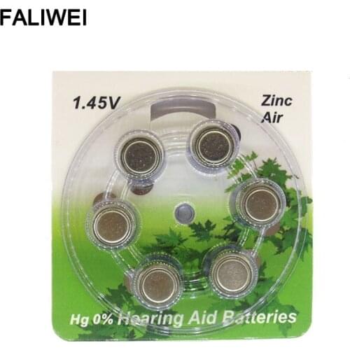 60PCS/LOT FALIWEI A13 PR48 Zinc Air 1.45V for Hearing Aid coin cell Batteries beat quality