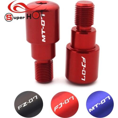 Motorcycle Accessories CNC Aluminum Hand Bar Ends for YAMAHA MT07 MT-07 FZ07 FZ-07 FJ07 FJ-07 Handlebar Grips Plug Slider