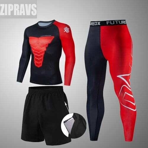 ZIPRAVS brand men MMA jiu jitsu T-shirt+Pant Sport Sets Boy MMA Shorts Clothing Kickboxing Jerseys Children Fitness Tracksuits