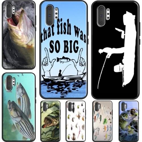 Bass Fishing Baits Lures Hook Tackle Case For Samsung Galaxy S21 Ultra Note 20 Note 10 Plus S8 S9 S10 Plus S10e S20 FE Cover