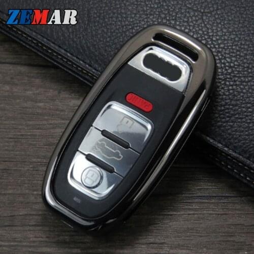 Zinc alloy Car Remote Key Cover Case Shell for Audi A1 A3 A4 A5 A6 A7 A8 Quattro Q3 Q5 Q7 B6 B7 B8 B9 C5 C6 C7 8V 8P 8L TT A2 S4