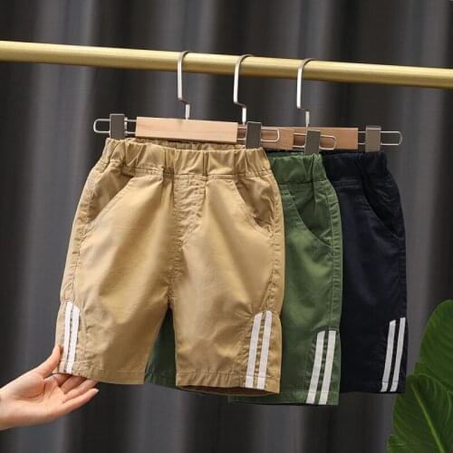 Children Beach Loose Shorts Summer Baby Girls Boys Shorts 3 Colors Cotton Casual Pants Comfortable Elastic Waist Solid 90-130