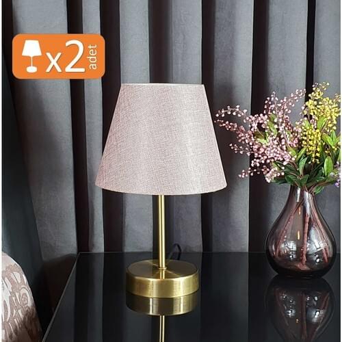 Bysay Sun Dual Metal Floor Standing Lamp Shade Table Lamp Tumbled Dirty Pink