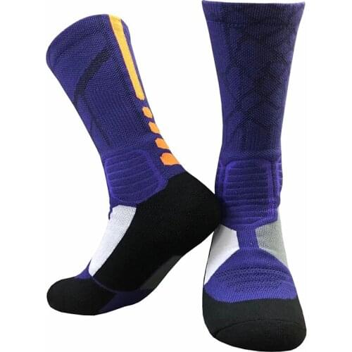 Elite Basketball Socks Cushioned Athletic Crew Socks Thick Compression Sports Socks Durable Skateboard Towel Bottom Socks