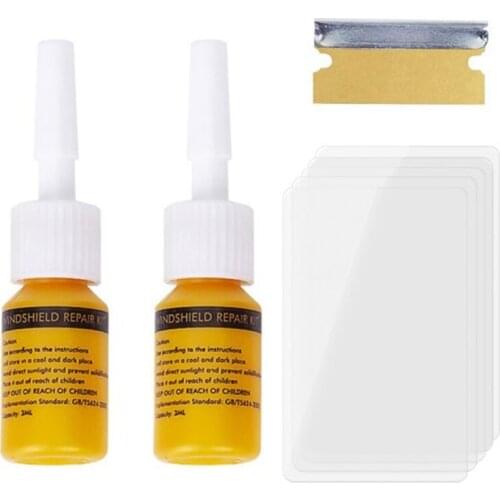 Car Windshield Repair Tool DIY Automobile Window Glass Surface Restore Kit for Quick Repair Cracks Chips
