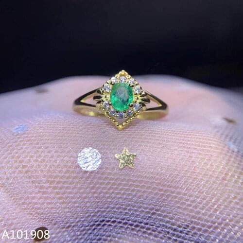 KJJEAXCMY boutique jewelry 925 sterling silver inlaid natural sapphire ruby emerald female ring support detection